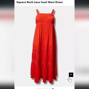 Torrid Size 1 Maxi dress fiesta orange